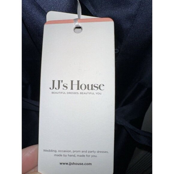 JJs House Dress Size 20 Satin A-line HiLow 3/4 Sleeve. Belt, Pockets, Faux Wrap - Picture 7 of 8